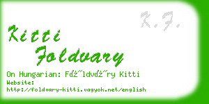 kitti foldvary business card